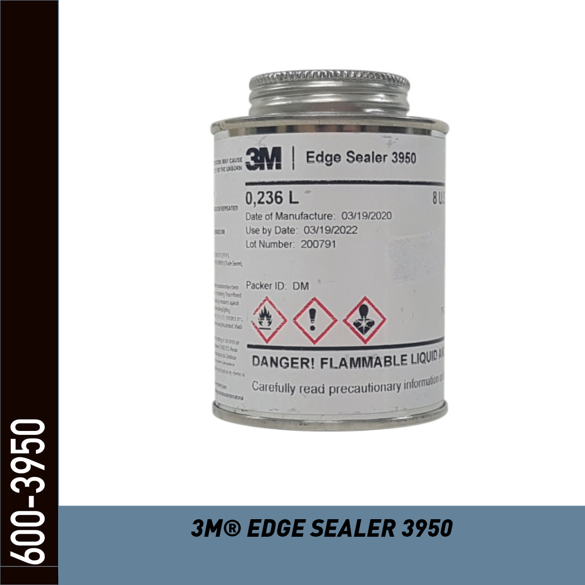 600-3950 - 600-3950 - Scellant de bord 3M - Vernis de scellement 0,23L