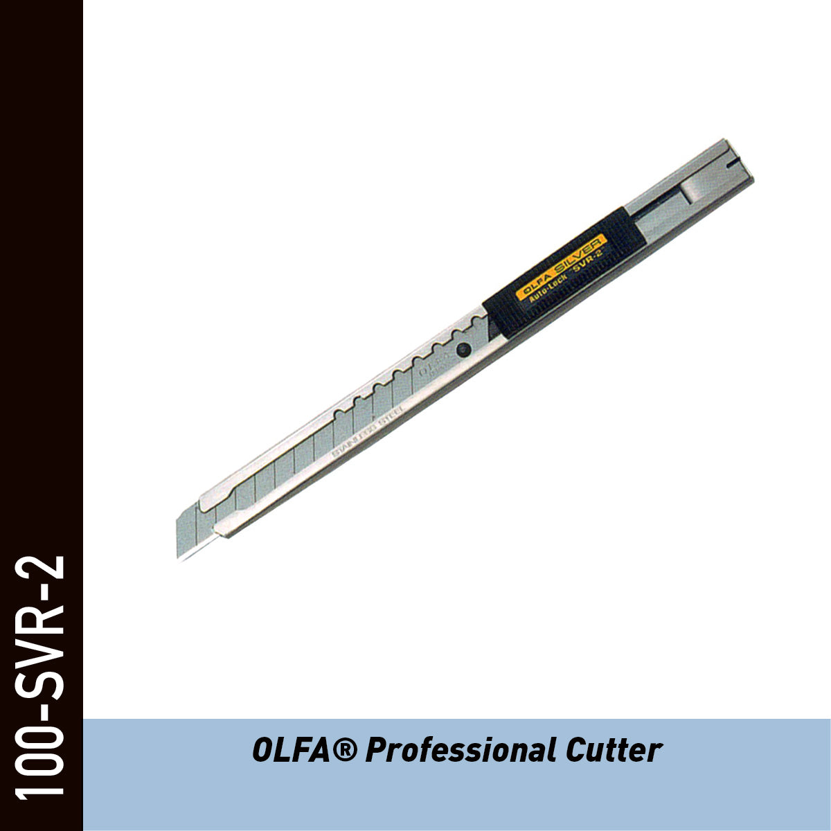100-SVR-2 - OLFA Cutter professionnel à lame autobloquante 45°